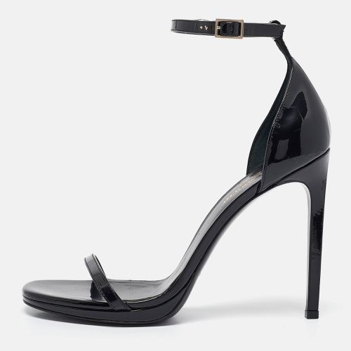 Saint Laurent Black Patent Leather Jane Ankle Strap Sandals Size 38.5 - Saint Laurent Paris - Modalova