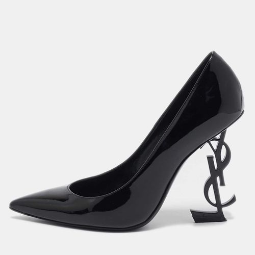 Saint Laurent Black Patent Leather Opyum Pointed Toe Pumps Size 36 - Saint Laurent Paris - Modalova