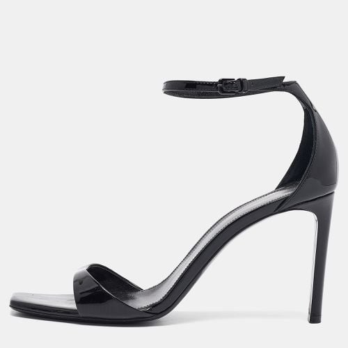 Saint Laurent Black Patent Leather Jane Ankle Strap Sandals Size 38.5 - Saint Laurent Paris - Modalova