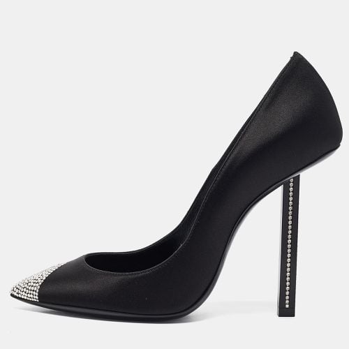 Saint Laurent Black Satin Tower Pumps Size 37 - Saint Laurent Paris - Modalova