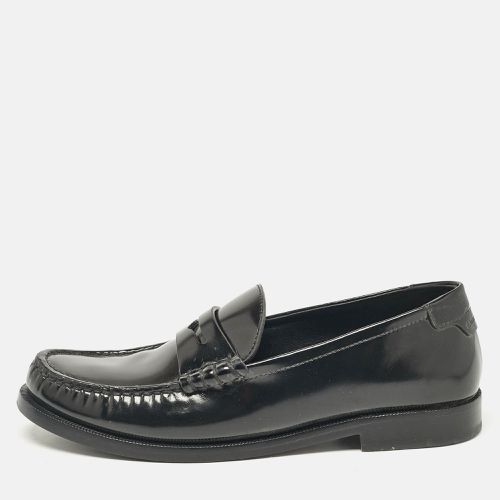 Saint Laurent Black Patent Leather Penny Loafers Size 36 - Saint Laurent Paris - Modalova