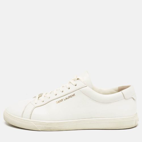 Saint Laurent White Leather Court Classic Sneakers Size 39 - Saint Laurent Paris - Modalova