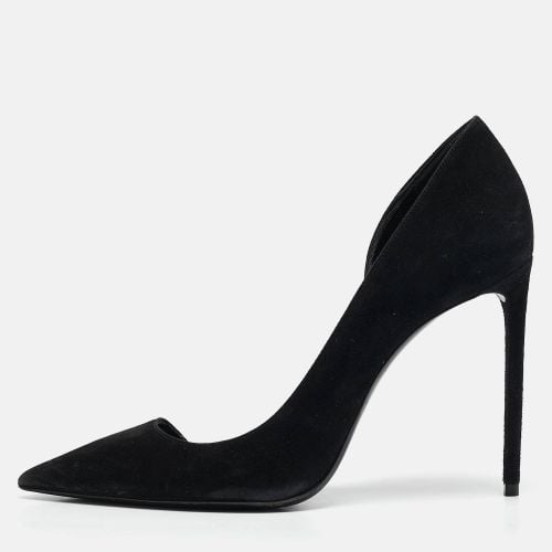 Saint Laurent Black Suede Pointed Toe D'orsay Pumps Size 39 - Saint Laurent Paris - Modalova