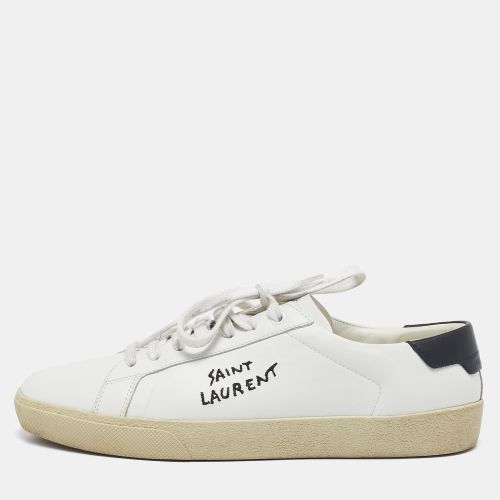 Saint Laurent White Leather Court Classic SL/06 Sneakers Size 40.5 - Saint Laurent Paris - Modalova