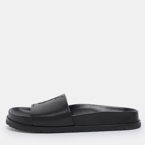 Saint Laurent Black Leather JImmy Logo Pool Slide Sandals Size 35 - Saint Laurent Paris - Modalova