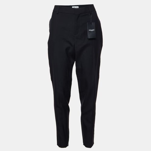 Saint Laurent Paris Black Cotton Trousers L - Saint Laurent Paris - Modalova