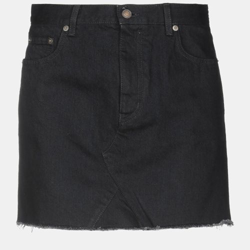 Saint Laurent Cotton Denim Skirt 27 - Saint Laurent Paris - Modalova