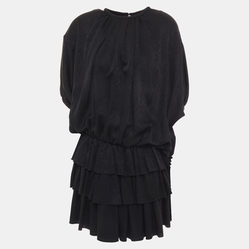 Saint Laurent Paris Black Silk Mini Dress S (FR 34) - Saint Laurent Paris - Modalova