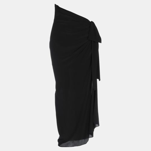 Saint Laurent Black Silk Bow Detail Maxi Skirt M (FR 38) - Saint Laurent Paris - Modalova