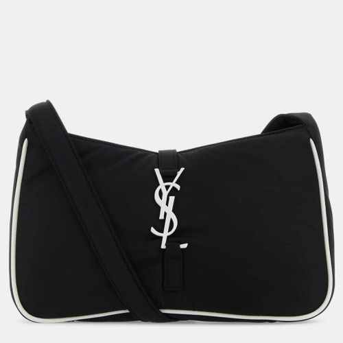 Saint Laurent & White Nylon Econyla Le 5 A 7 Shoulder Bag - Saint Laurent Paris - Modalova