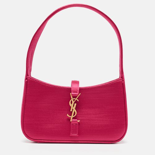 Saint Laurent Fuchsia Satin Mini LE 5 À 7 Pochette Bag - Saint Laurent Paris - Modalova