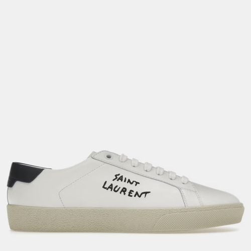 Saint Laurent Optic White/Black Court Classic Sneaker EU 38 - Saint Laurent Paris - Modalova