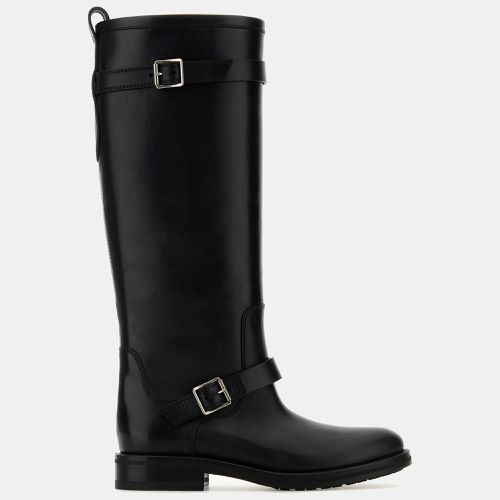 Saint Laurent Black Leather River Boots EU 37.5 - Saint Laurent Paris - Modalova