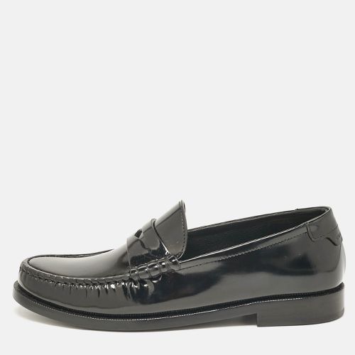 Saint Laurent Brushed Leather Penny Loafers Size 37 - Saint Laurent Paris - Modalova