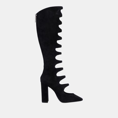 Saint Laurent Suede Cut-Out Detail Knee Length Boots Size 36.5 - Saint Laurent Paris - Modalova