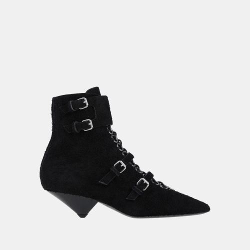 Saint Laurent Black Suede Ankle Boots 38 - Saint Laurent Paris - Modalova