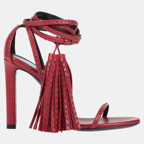 Saint Laurent Leather Ankle Strap Sandals Size 37 - Saint Laurent Paris - Modalova