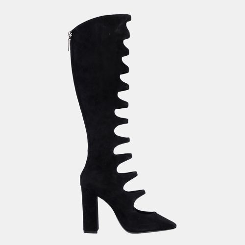 Saint Laurent Black Suede Over The Knee Boots Size 38 - Saint Laurent Paris - Modalova