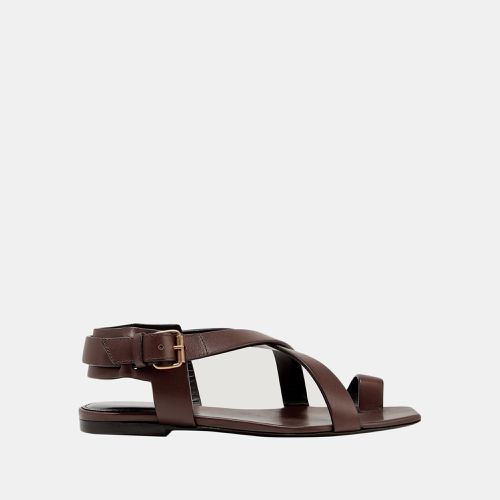 Saint Laurent Brown Leather Sandals Size 36.5 - Saint Laurent Paris - Modalova