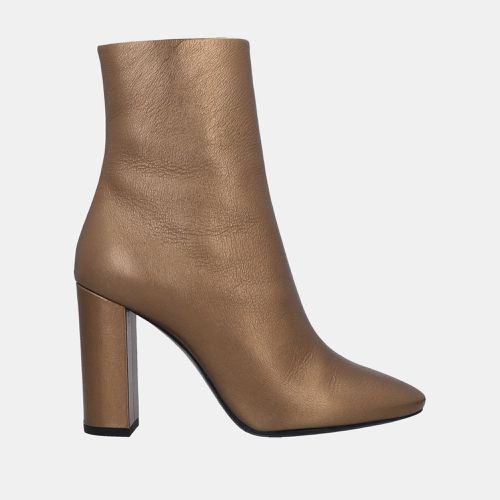 Saint Laurent Metallic Leather Ankle Boots 38 - Saint Laurent Paris - Modalova