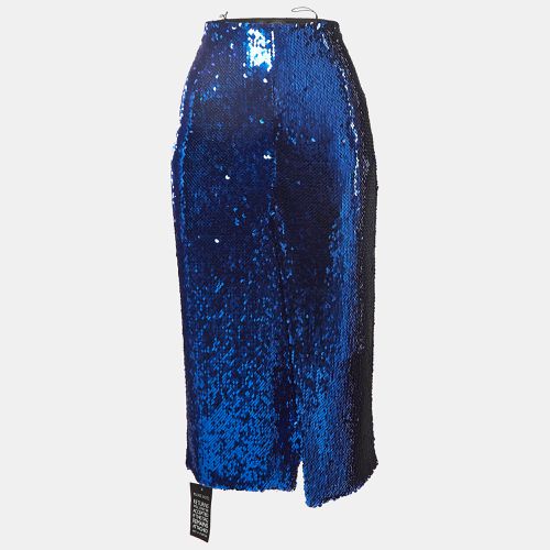 Sally Lapointe Royal Blue Sequin Pencil Skirt M - Sally Lapointe - Modalova