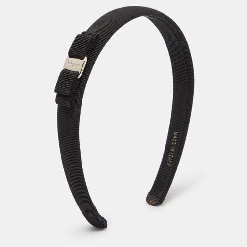 Salvatore Ferragamo Black Vara Bow Headband - Salvatore Ferragamo - Modalova