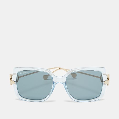 Salvatore Ferragamo Blue SF913S Gancio Sqaure Sunglasses - Salvatore Ferragamo - Modalova