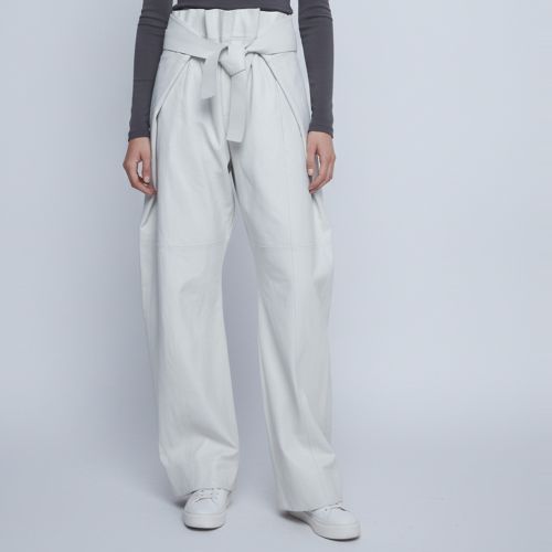 Leather Elasticated Harem Pants S - Salvatore Ferragamo - Modalova