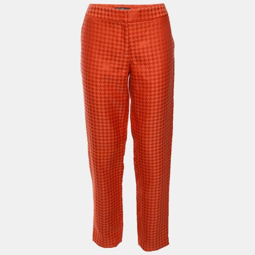 Two Tone Houndstooth Pattern Cotton & Silk Pants M - Salvatore Ferragamo - Modalova