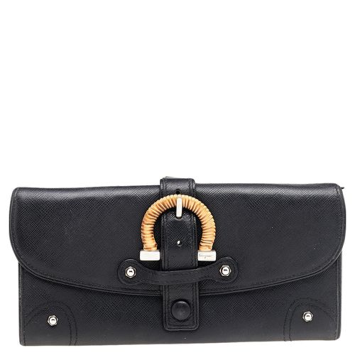 Leather Vintage Gancini Buckle Continental Wallet - Salvatore Ferragamo - Modalova