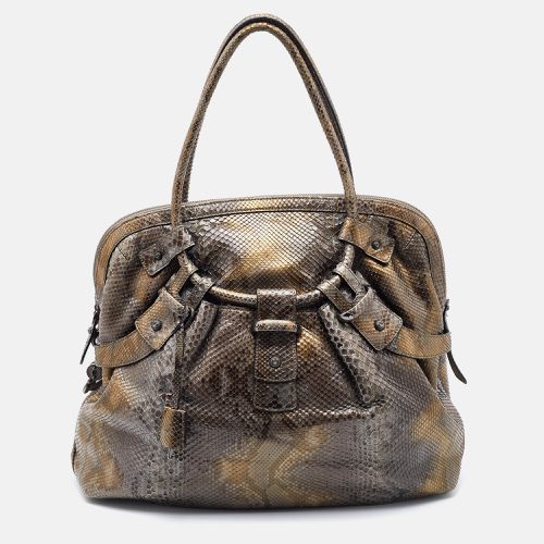 Salvatore Ferragamo Multicolor Python Satchel - Salvatore Ferragamo - Modalova