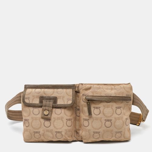 Salvatore Ferragamo Beige Signature Canvas and Leather Fanny Pack Belt Bag - Salvatore Ferragamo - Modalova