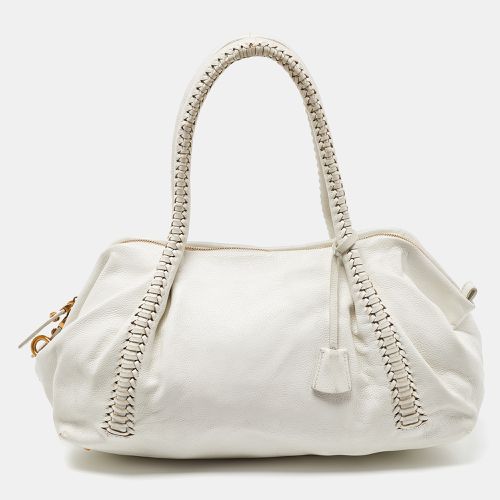 Salvatore Ferragamo White Leather Satchel - Salvatore Ferragamo - Modalova