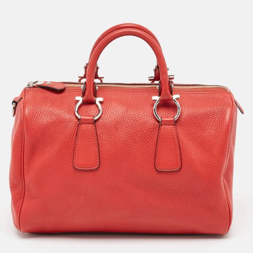 Salvatore Ferragamo Red Leather Isabel Boston Bag - Salvatore Ferragamo - Modalova