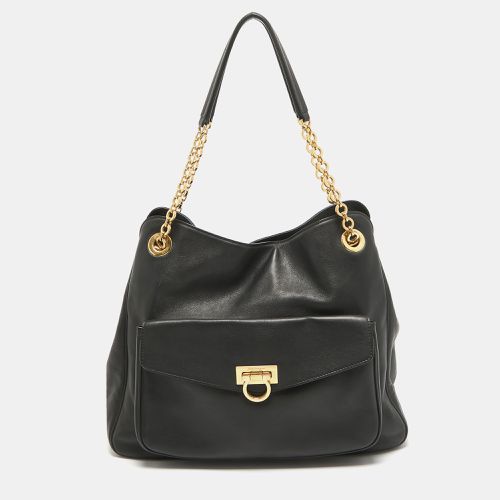 Leather Sheba Chain Tote - Salvatore Ferragamo - Modalova