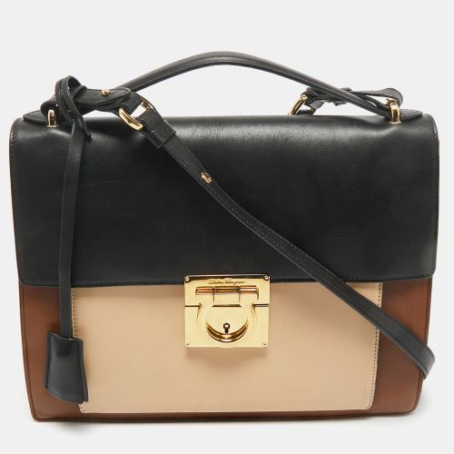 Salvatore Ferragamo Tricolor Leather Marisol Top Handle Bag - Salvatore Ferragamo - Modalova