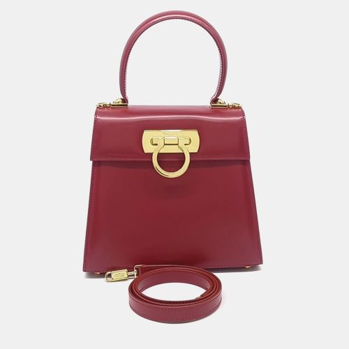 Leather Kelly Bag Small - Salvatore Ferragamo - Modalova