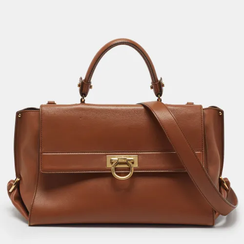 Sofia Large Leather Top Handle Bag - Salvatore Ferragamo - Modalova