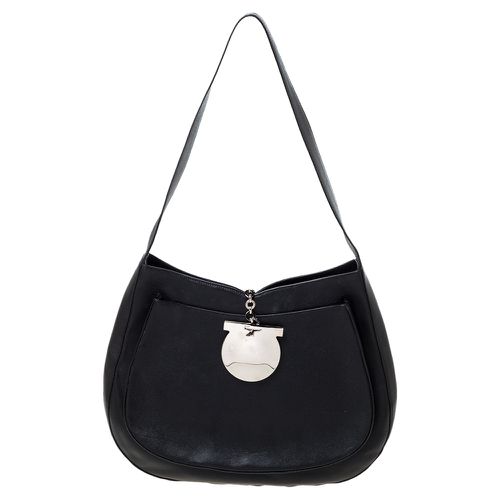 Salvatore Ferragamo Black Leather Hobo - Salvatore Ferragamo - Modalova