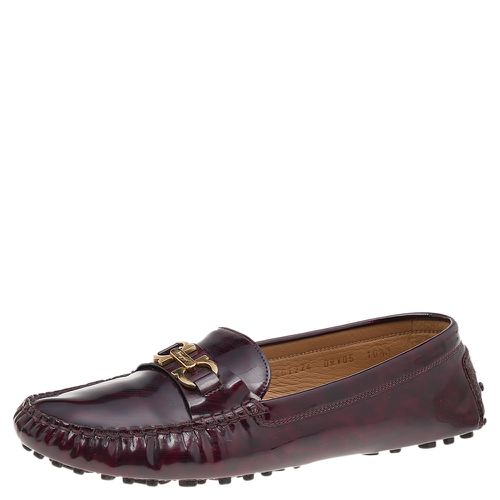 Salvatore Ferragamo Two Tone Patent Leather Gancini Bit Slip On Loafers Size 41 - Salvatore Ferragamo - Modalova