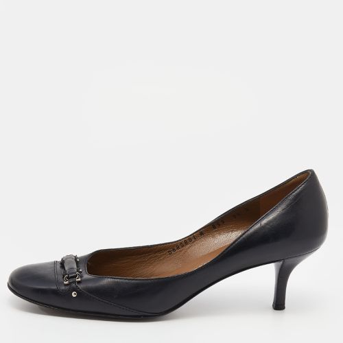 Salvatore Ferragamo Black Leather Square Toe Pumps Size 40 - Salvatore Ferragamo - Modalova