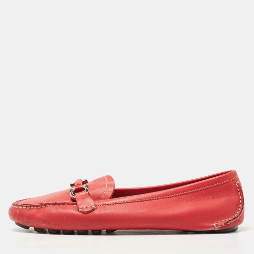 Leather Gancini Slip On Loafers Size 37.5 - Salvatore Ferragamo - Modalova