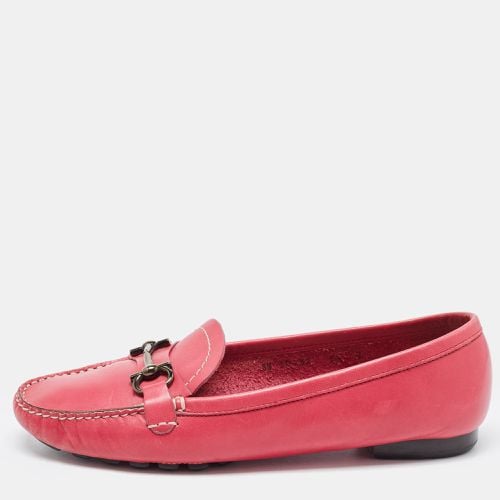 Salvatore Ferragamo Pink Leather Gancini Bit Loafers Size 39 - Salvatore Ferragamo - Modalova