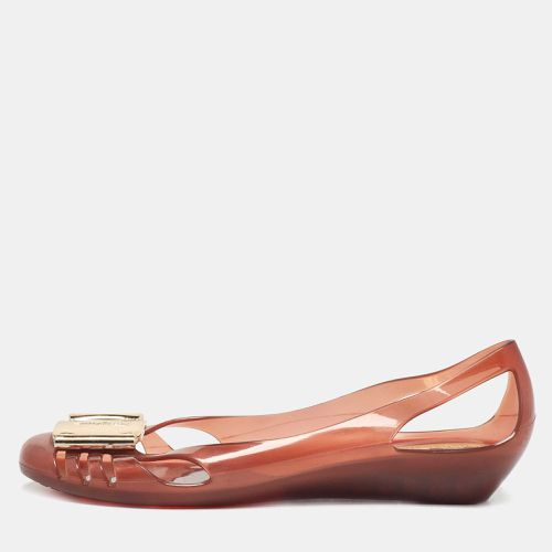 Salvatore Ferragamo Brown Jelly Bermuda Flats Size 36.5 - Salvatore Ferragamo - Modalova