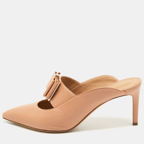 Salvatore Ferragamo Blush Pink Leather Zelda Mules Size 37 - Salvatore Ferragamo - Modalova