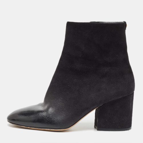 Salvatore Ferragamo Black Patent and Suede Ankle Boots Size 39.5 - Salvatore Ferragamo - Modalova