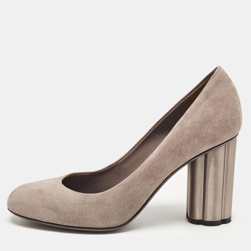 Salvatore Ferragamo Grey Suede Lucca Pumps Size 37 - Salvatore Ferragamo - Modalova