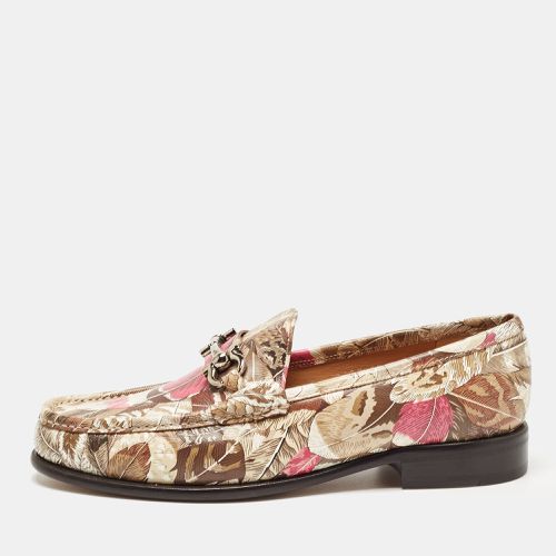 Salvatore Ferragamo Multicolor Flower Printed Leather Bit Slip On Loafers Size 40.5 - Salvatore Ferragamo - Modalova