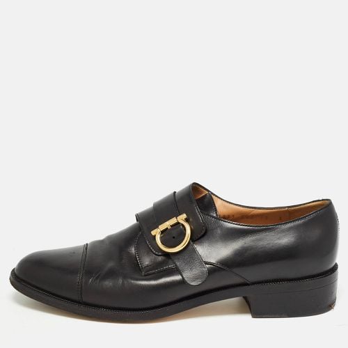 Salvatore Ferragamo Black Leather Buckle Oxford Size 40.5 - Salvatore Ferragamo - Modalova