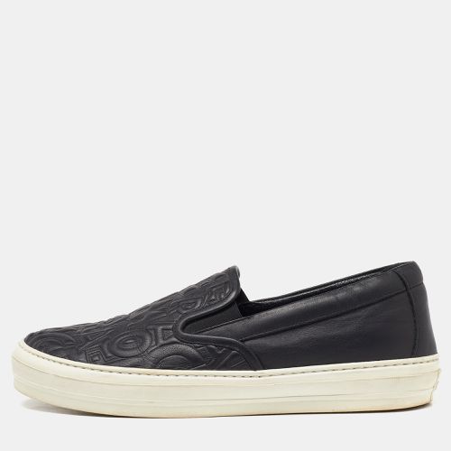 Leather Logo Embossed Slip On Sneakers Size 39 - Salvatore Ferragamo - Modalova